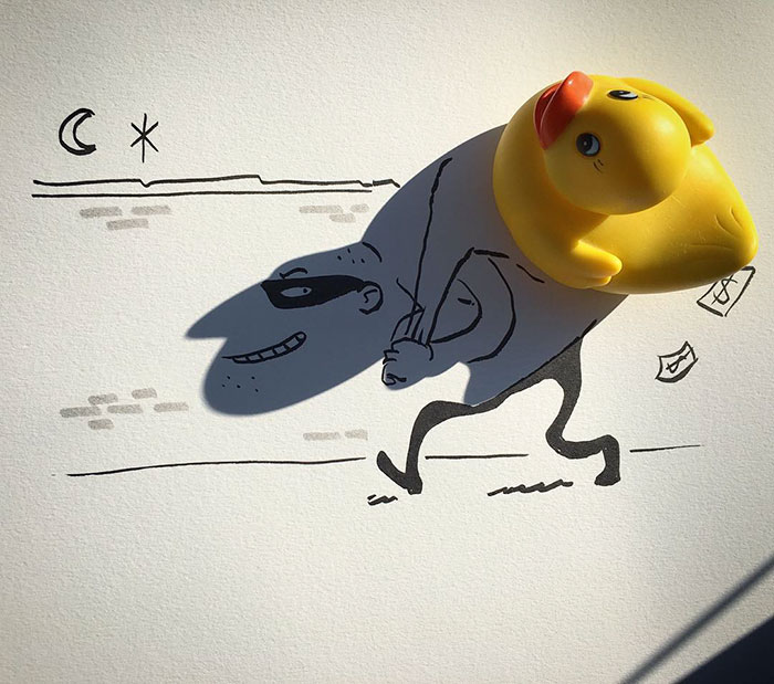 Artist Turns Shadows Of Everyday Objects Into Fun Illustrations (15 Pics) Artist Turns Shadows Of Everyday Objects Into Fun Illustrations (15 Pics)