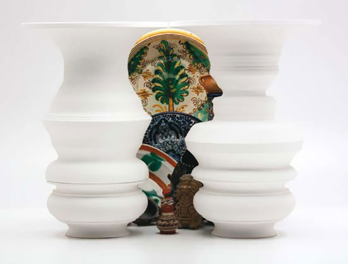 Artist Makes Optical Illusion Vases That Create Secret Images When Put Together (7 Pics)