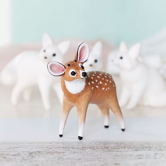 Tiny Animal Sculptures That I Create From Polymer Clay