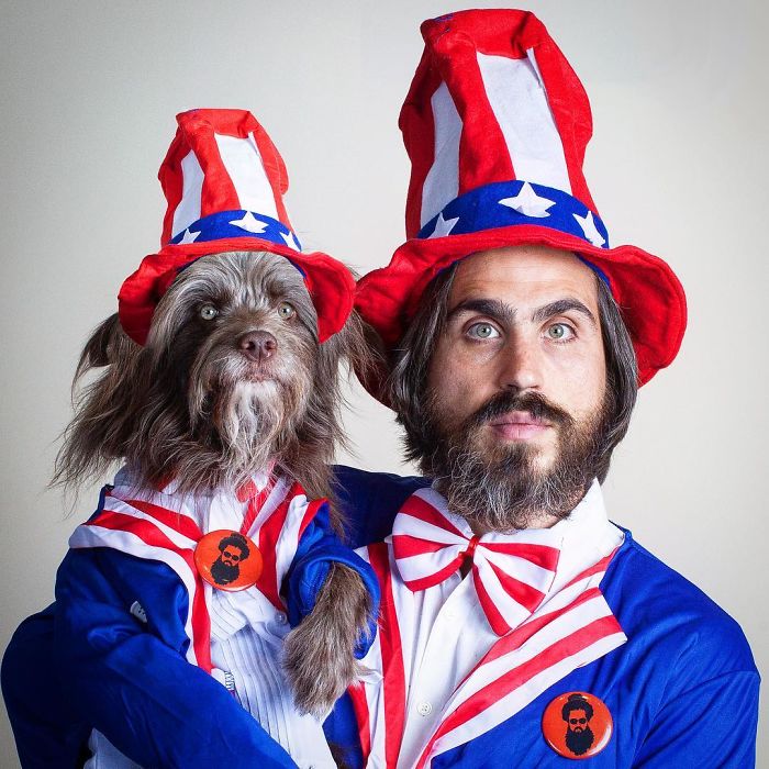 Man Dresses Puppy ‘Son’ in Matching Outfits, And Now It’s Hard To Say Who Is Who Man Dresses Puppy ‘Son’ in Matching Outfits, And Now It’s Hard To Say Who Is Who