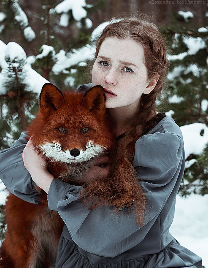 Fairytale Portraits Of Redheads With A Red Fox By Uzbek Photographer Fairytale Portraits Of Redheads With A Red Fox By Uzbek Photographer