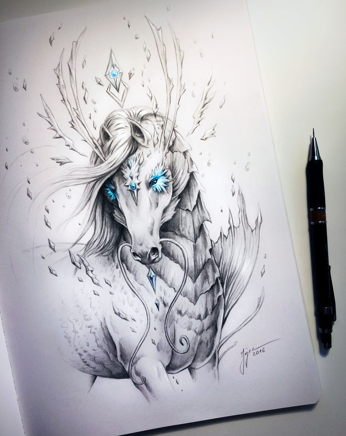 What I Do When Having An Art Block: I Just Take Any Animal And Add ‘Fantasy Stuff’ To It What I Do When Having An Art Block: I Just Take Any Animal And Add ‘Fantasy Stuff’ To It