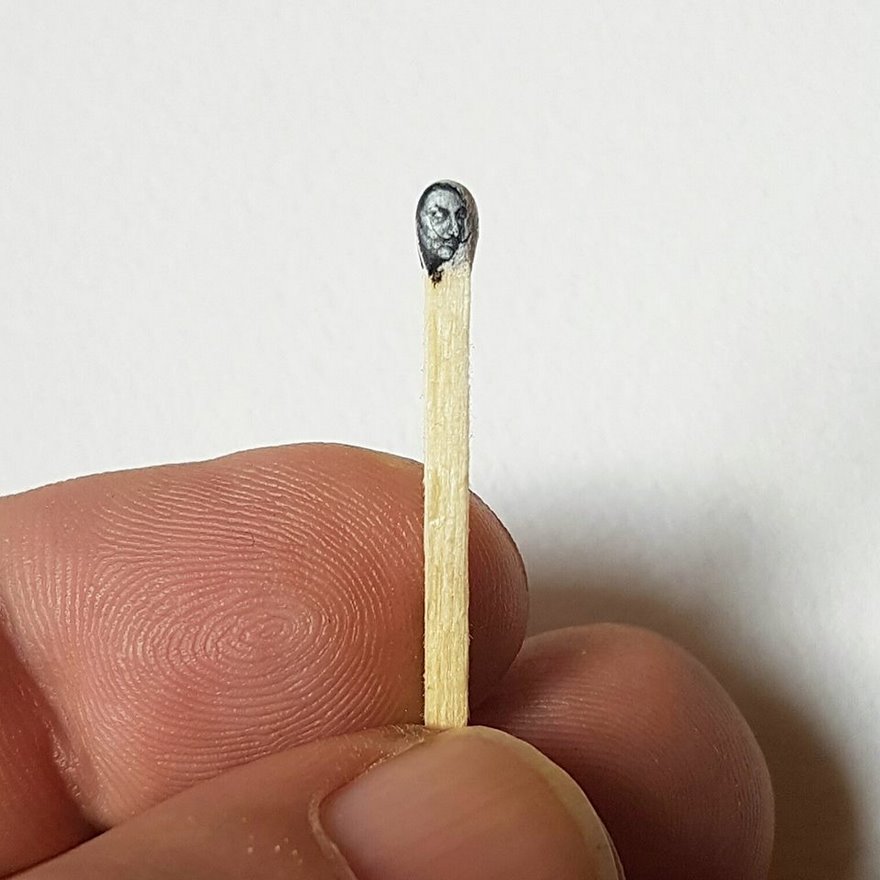 Turkish Artist Paints Unbelievably Tiny Paintings Onto Small Objects Turkish Artist Paints Unbelievably Tiny Paintings Onto Small Objects
