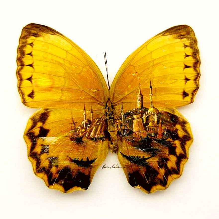 Turkish Artist Paints Unbelievably Tiny Paintings Onto Small Objects Turkish Artist Paints Unbelievably Tiny Paintings Onto Small Objects