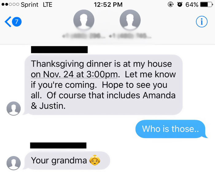Grandma Accidentally Texts A Teen About Thanksgiving Plans, And Her Reaction Is Brilliant Grandma Accidentally Texts A Teen About Thanksgiving Plans, And Her Reaction Is Brilliant
