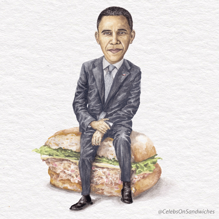 I&#8217;ve Made Over 100 Watercolor Paintings Of Celebs On Sandwiches
