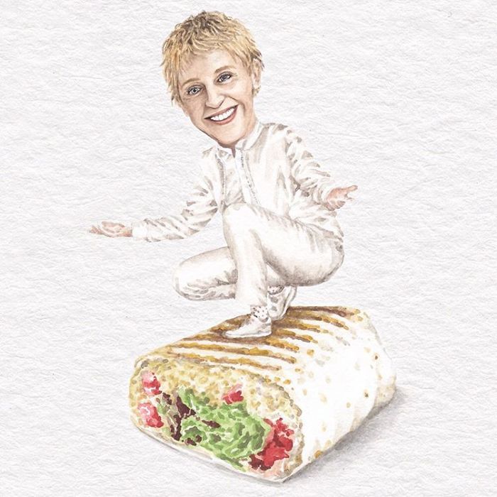 I&#8217;ve Made Over 100 Watercolor Paintings Of Celebs On Sandwiches