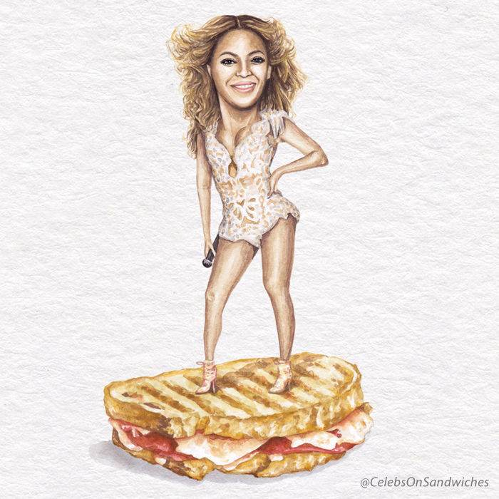 I&#8217;ve Made Over 100 Watercolor Paintings Of Celebs On Sandwiches