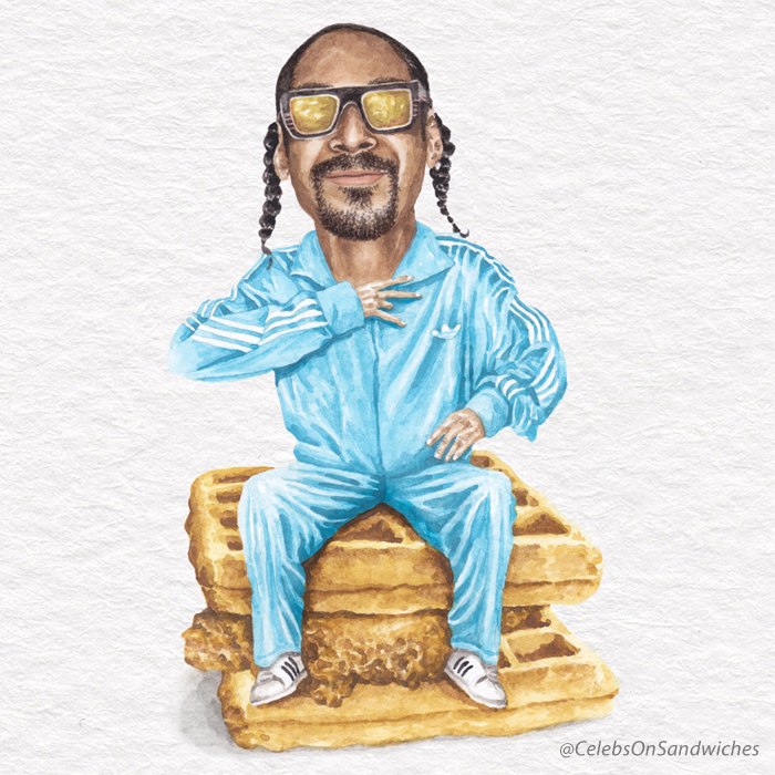 I&#8217;ve Made Over 100 Watercolor Paintings Of Celebs On Sandwiches