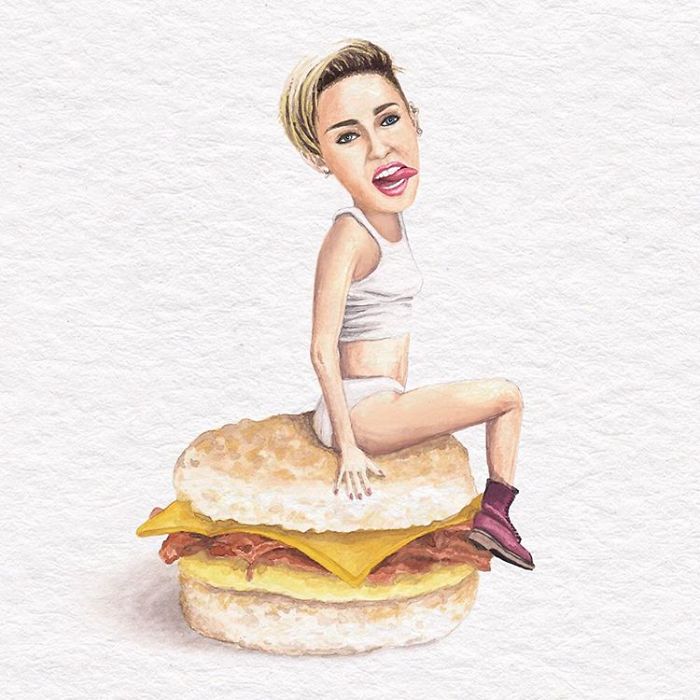 I&#8217;ve Made Over 100 Watercolor Paintings Of Celebs On Sandwiches