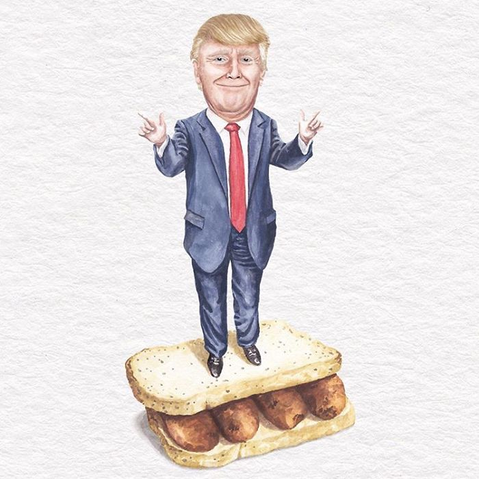 I&#8217;ve Made Over 100 Watercolor Paintings Of Celebs On Sandwiches