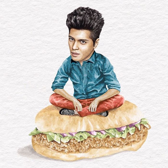 I&#8217;ve Made Over 100 Watercolor Paintings Of Celebs On Sandwiches