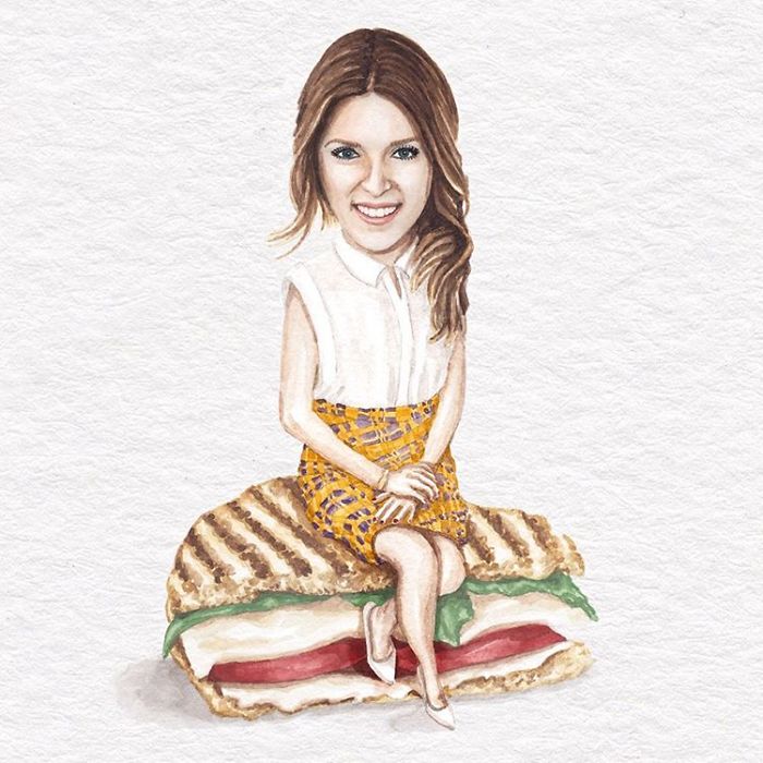 I&#8217;ve Made Over 100 Watercolor Paintings Of Celebs On Sandwiches