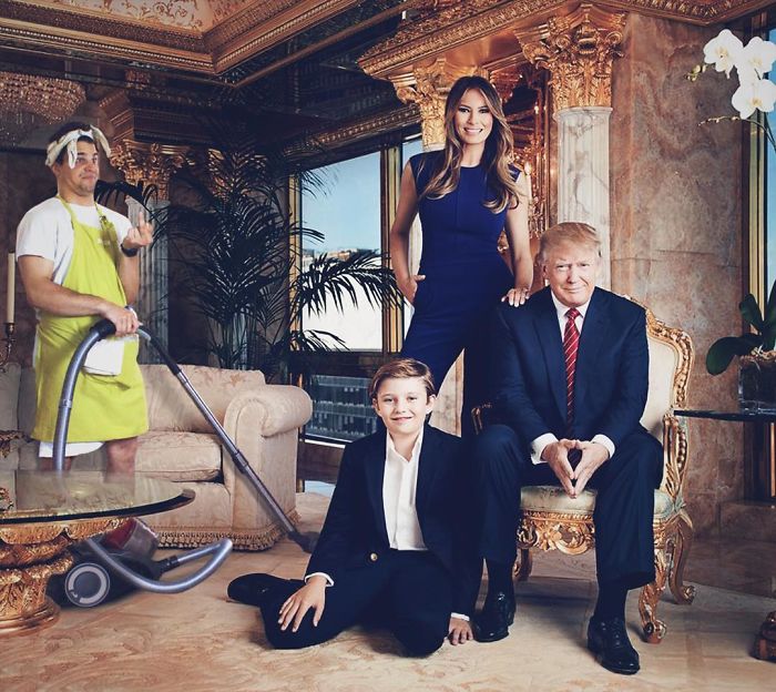 Guy Photoshops Himself Into Daily Lives Of Celebrities, Hates Every Second Of It (36 Pics)