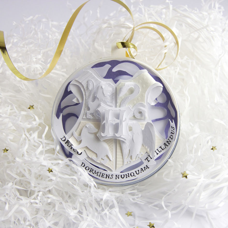 I Made A Series Of Paper Cut Christmas Decorations Inspired By Harry Potter I Made A Series Of Paper Cut Christmas Decorations Inspired By Harry Potter
