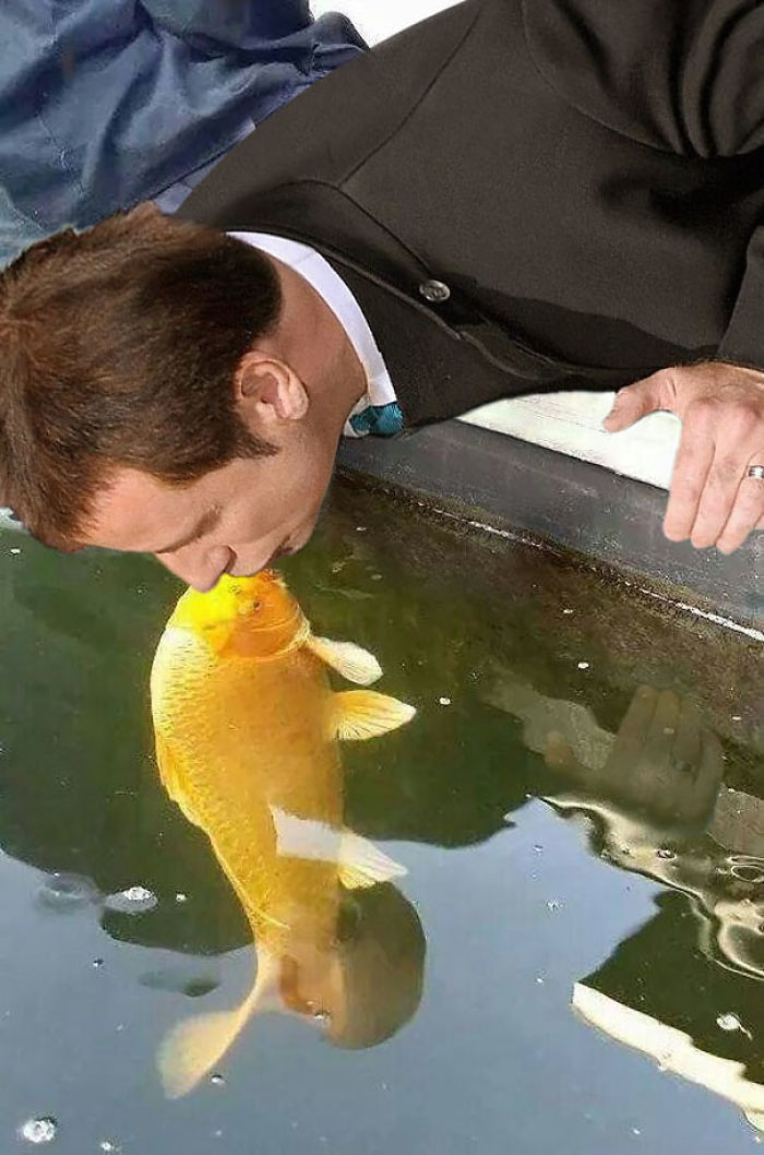 Puppy Kissing A Fish Inspires A Hilarious Photoshop Battle (30 Pics)