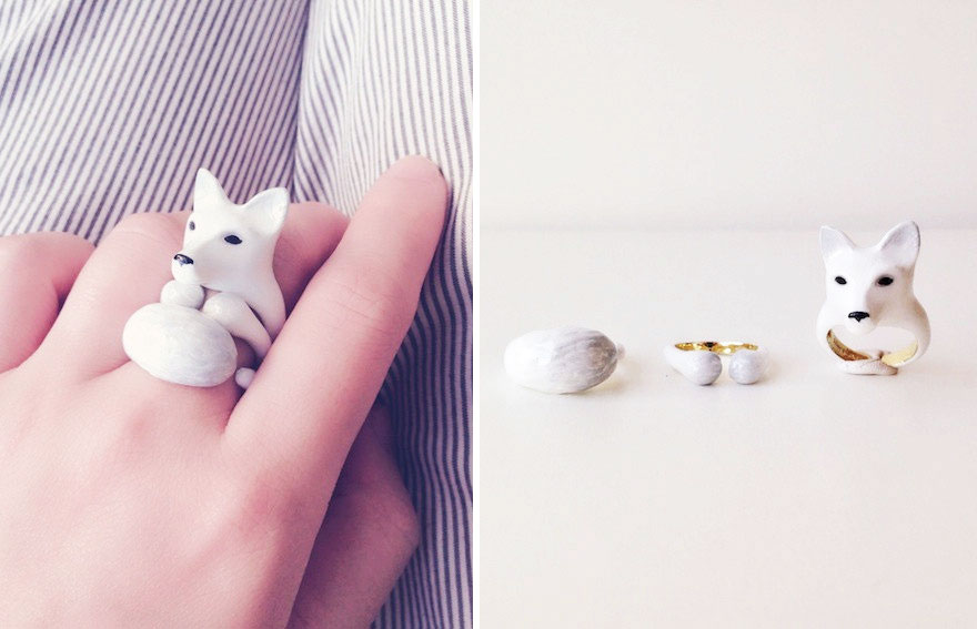 3-Piece Rings That Become Animals When You Wear Them All At Once