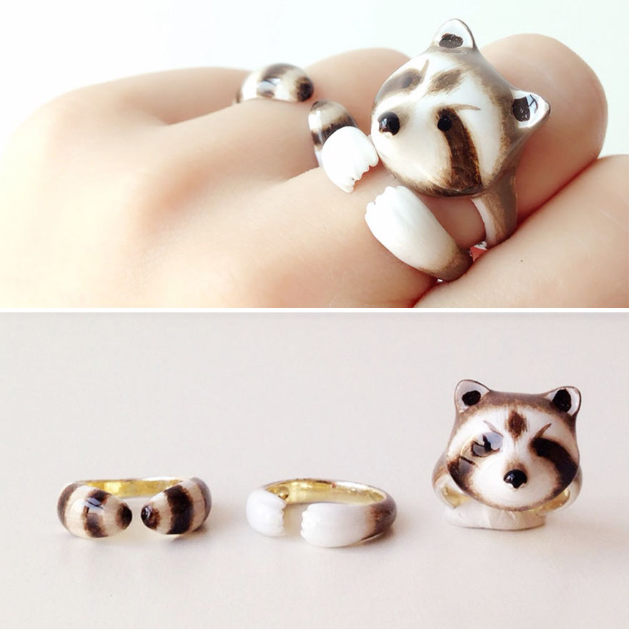 3-Piece Rings That Become Animals When You Wear Them All At Once