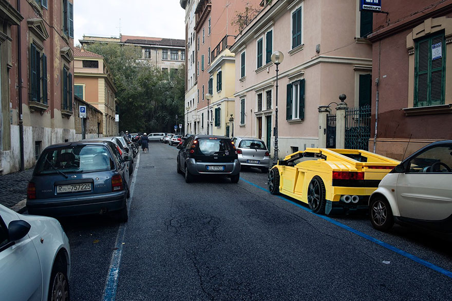 LEGO Vehicles Take Over The Streets Of Rome LEGO Vehicles Take Over The Streets Of Rome