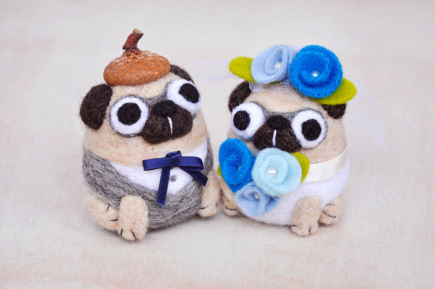 I Make Needle Felted Animal Ornaments Wearing Tiny Acorn Berets I Make Needle Felted Animal Ornaments Wearing Tiny Acorn Berets