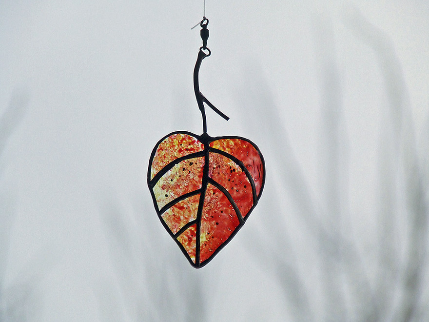 Artist Turns Beer Bottles Into Beautifully Curved Leaves