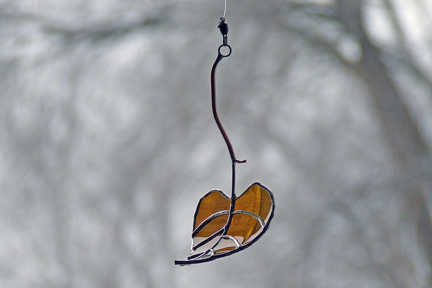 Artist Turns Beer Bottles Into Beautifully Curved Leaves