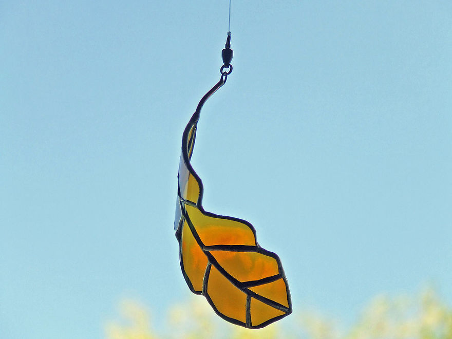 Artist Turns Beer Bottles Into Beautifully Curved Leaves