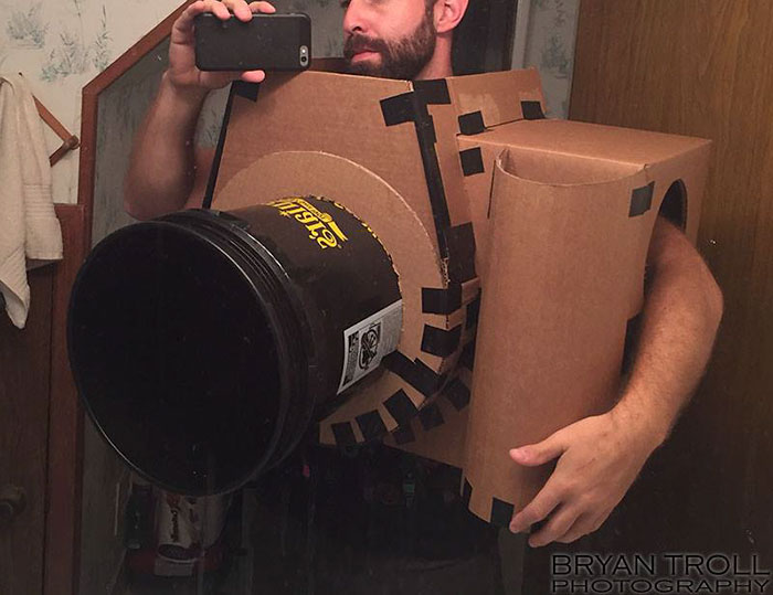 Guy Makes Fully-Functional Nikon Camera Halloween Costume, Spends Whole Evening Taking Pics Guy Makes Fully-Functional Nikon Camera Halloween Costume, Spends Whole Evening Taking Pics