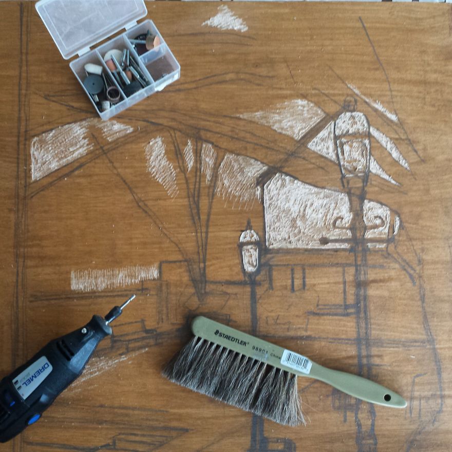 I Create My Paintings Using Only Minwax Wood Stain And A Dremel I Create My Paintings Using Only Minwax Wood Stain And A Dremel