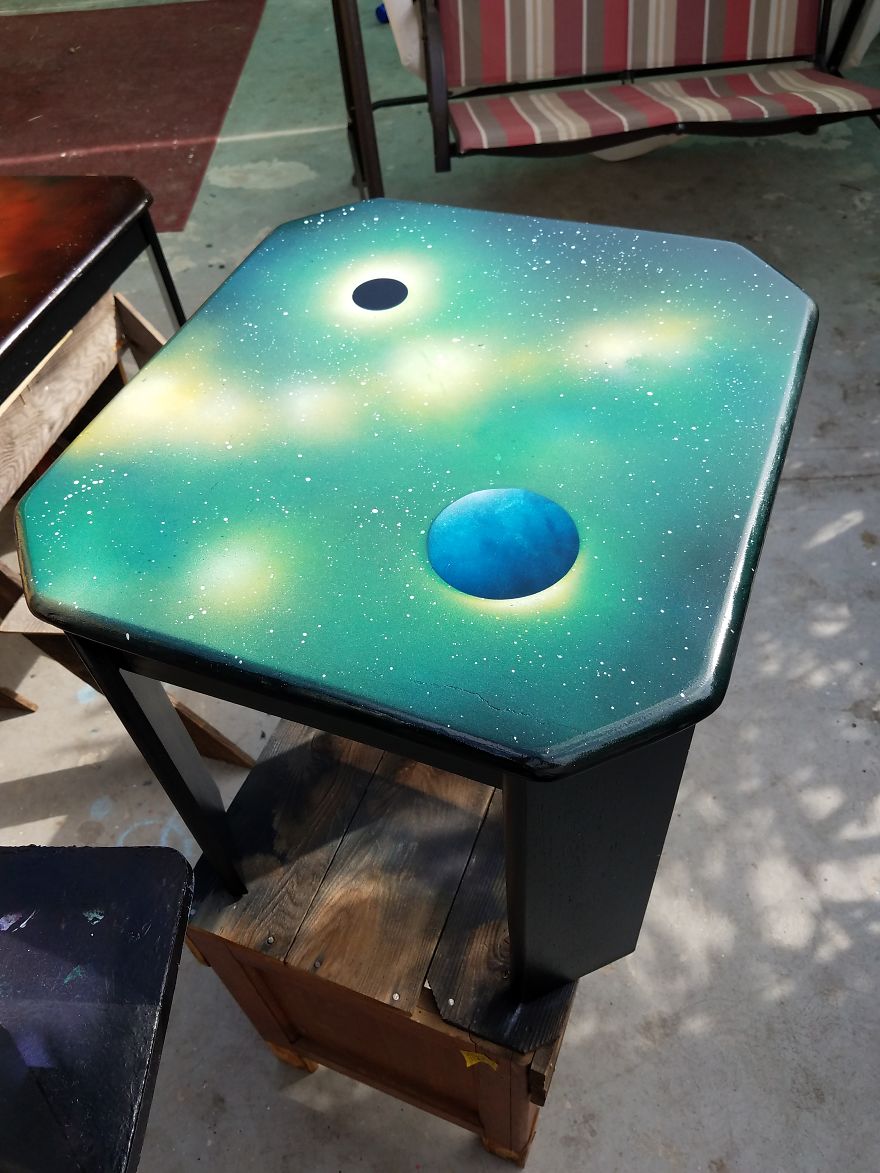 3 Piece Table Set Given New Life 3 Piece Table Set Given New Life