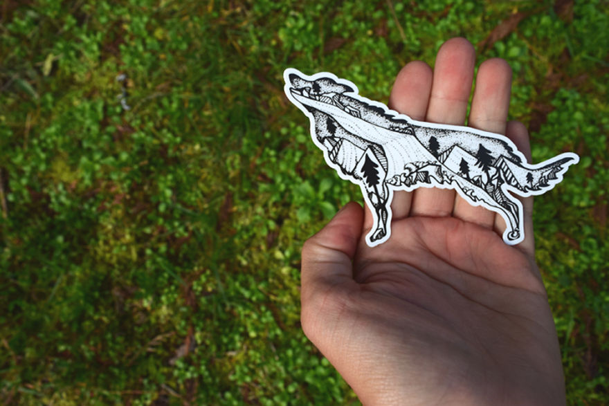 My Hand Drawn Wild Slice Nature Sticker Designs My Hand Drawn Wild Slice Nature Sticker Designs