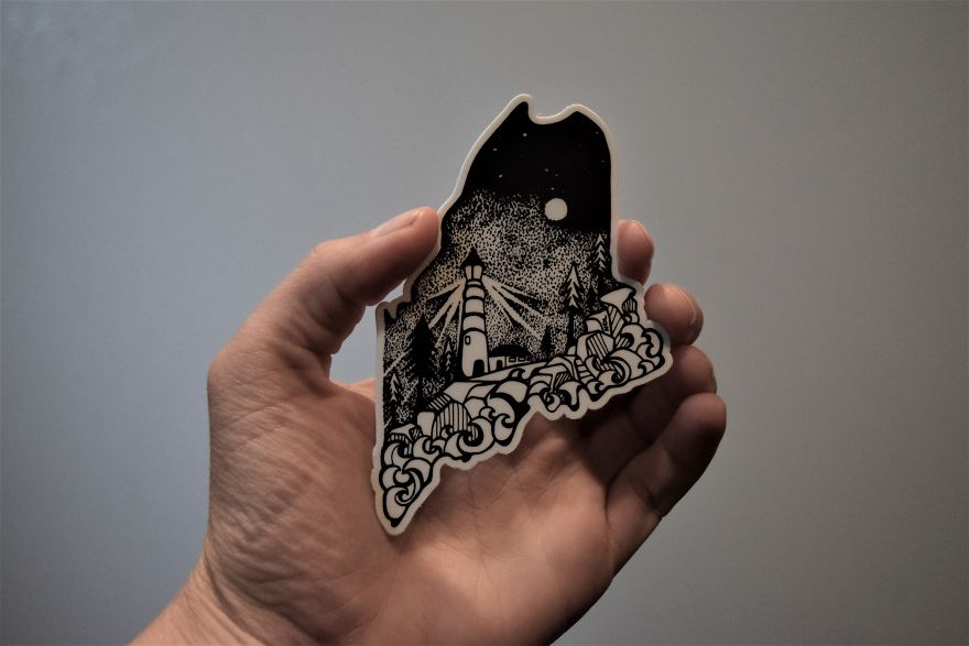 My Hand Drawn Wild Slice Nature Sticker Designs My Hand Drawn Wild Slice Nature Sticker Designs