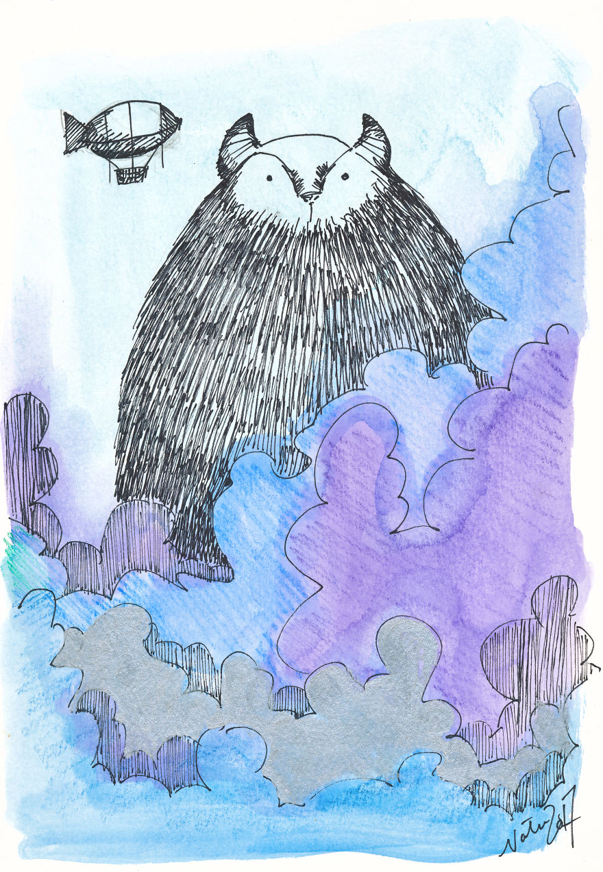 I Draw Sleepy Monsters And Robots To Help Relax