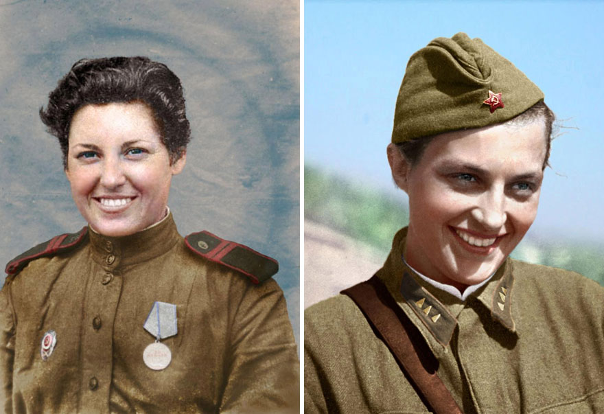 Colourised Pics Of Russia’s Female Snipers Who Terrorised Nazis, Including “Lady Death” With 309 Kills Colourised Pics Of Russia’s Female Snipers Who Terrorised Nazis, Including “Lady Death” With 309 Kills