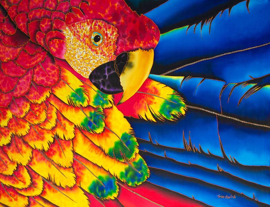 I Made This Batik Painting Out Of Silk Using Water Based Silk Paints And Cold Resist I Made This Batik Painting Out Of Silk Using Water Based Silk Paints And Cold Resist