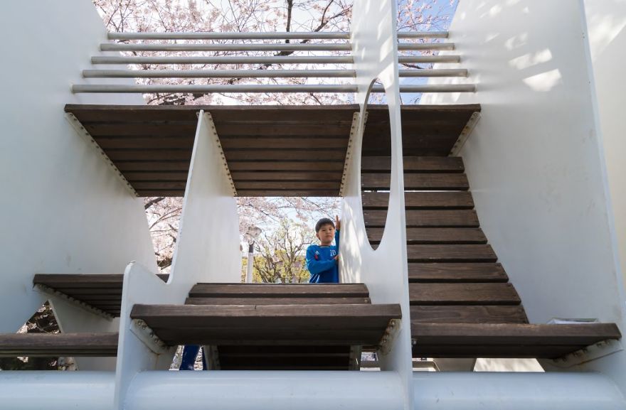 Public Playground In Sumida Park, Asakusa, Tokyo Public Playground In Sumida Park, Asakusa, Tokyo