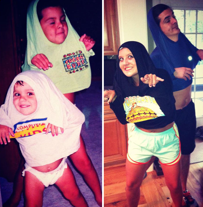 193 Siblings Who Hilariously Recreated Their Childhood Photos 193 Siblings Who Hilariously Recreated Their Childhood Photos