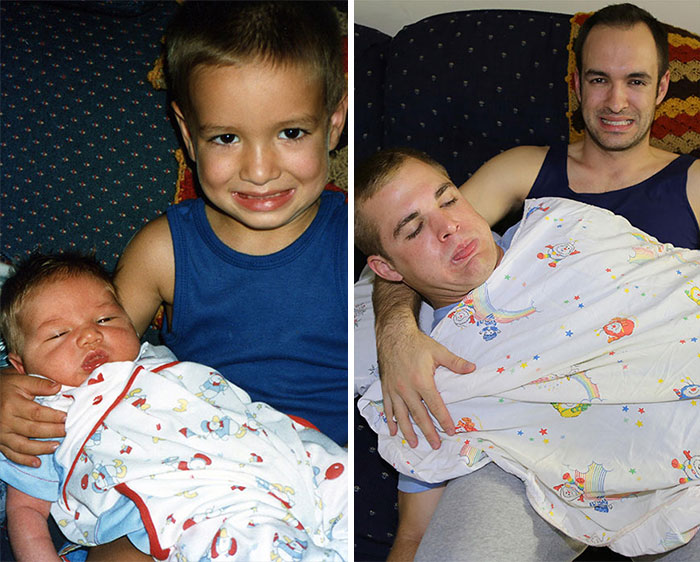 193 Siblings Who Hilariously Recreated Their Childhood Photos 193 Siblings Who Hilariously Recreated Their Childhood Photos