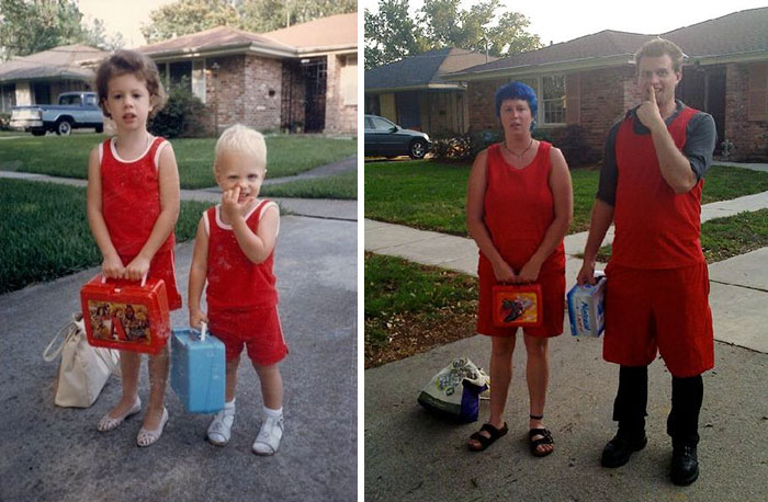 193 Siblings Who Hilariously Recreated Their Childhood Photos 193 Siblings Who Hilariously Recreated Their Childhood Photos