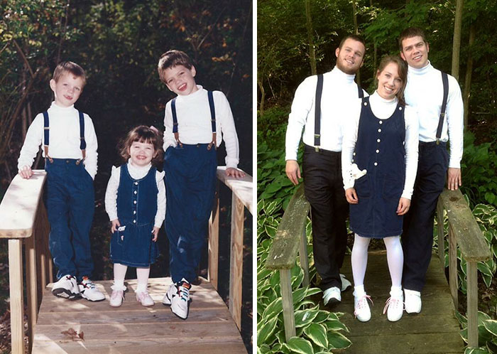 193 Siblings Who Hilariously Recreated Their Childhood Photos 193 Siblings Who Hilariously Recreated Their Childhood Photos