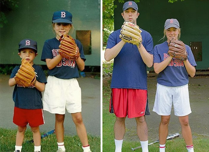 193 Siblings Who Hilariously Recreated Their Childhood Photos 193 Siblings Who Hilariously Recreated Their Childhood Photos