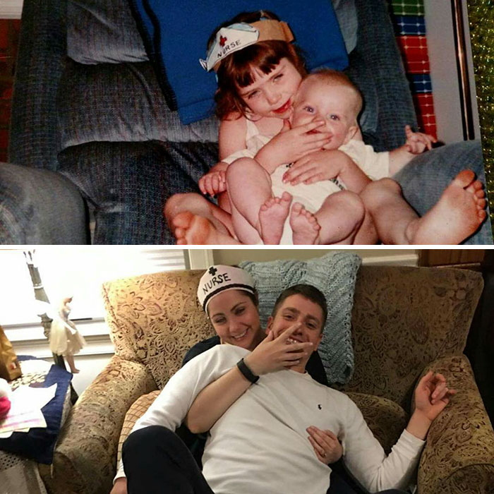 193 Siblings Who Hilariously Recreated Their Childhood Photos 193 Siblings Who Hilariously Recreated Their Childhood Photos