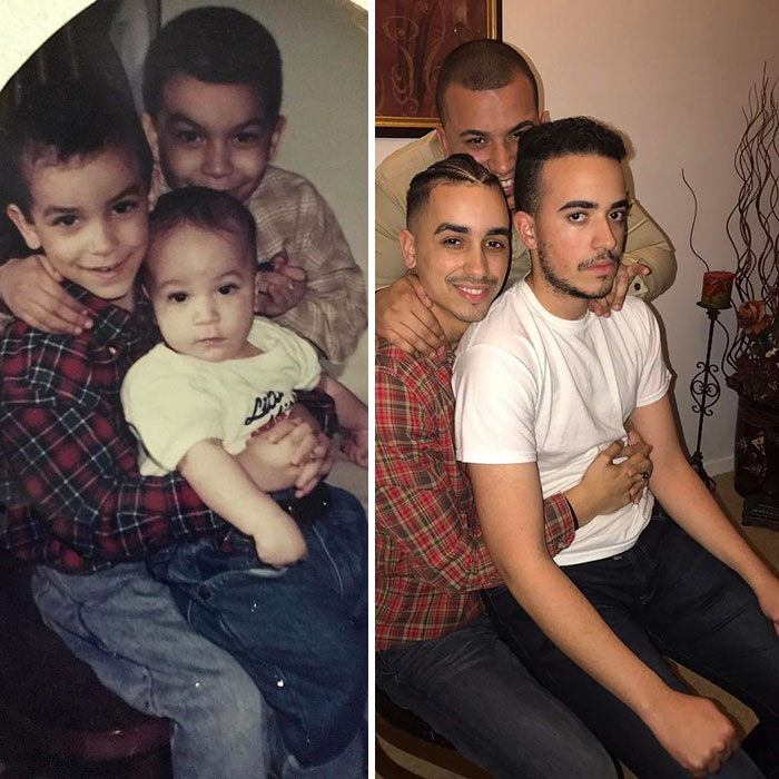 193 Siblings Who Hilariously Recreated Their Childhood Photos 193 Siblings Who Hilariously Recreated Their Childhood Photos