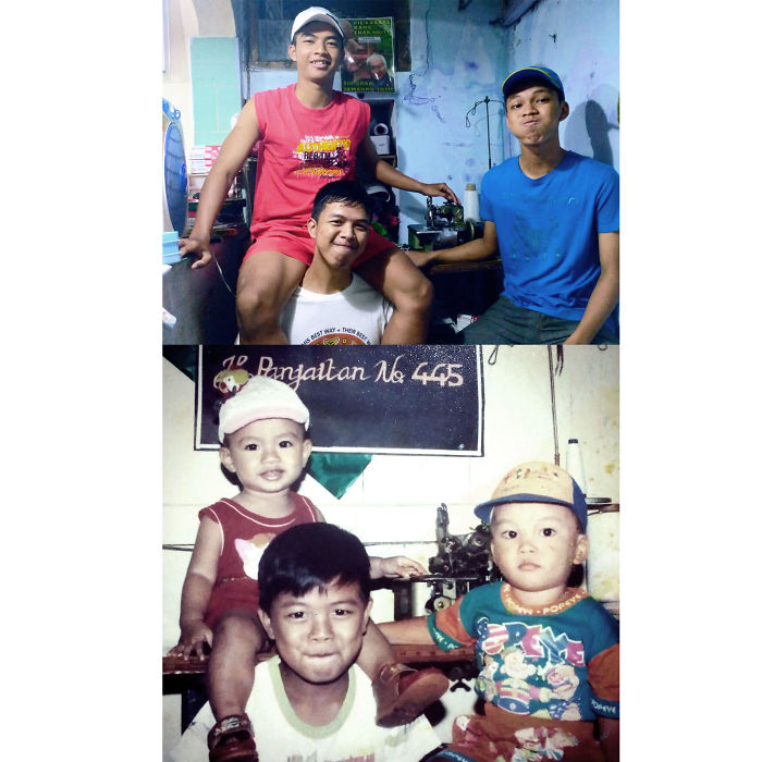 193 Siblings Who Hilariously Recreated Their Childhood Photos 193 Siblings Who Hilariously Recreated Their Childhood Photos