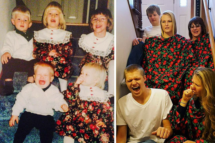 193 Siblings Who Hilariously Recreated Their Childhood Photos 193 Siblings Who Hilariously Recreated Their Childhood Photos