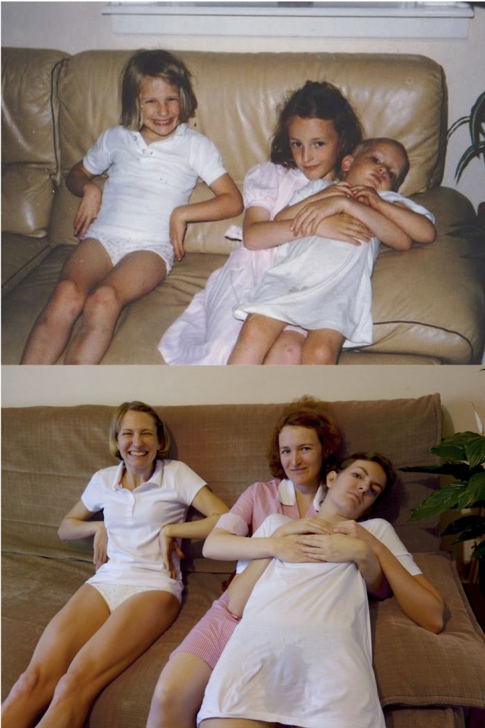 193 Siblings Who Hilariously Recreated Their Childhood Photos 193 Siblings Who Hilariously Recreated Their Childhood Photos