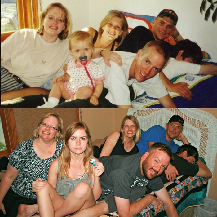 193 Siblings Who Hilariously Recreated Their Childhood Photos 193 Siblings Who Hilariously Recreated Their Childhood Photos