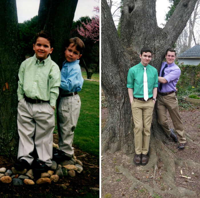 193 Siblings Who Hilariously Recreated Their Childhood Photos 193 Siblings Who Hilariously Recreated Their Childhood Photos