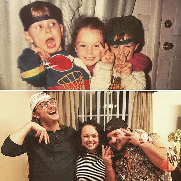 193 Siblings Who Hilariously Recreated Their Childhood Photos 193 Siblings Who Hilariously Recreated Their Childhood Photos