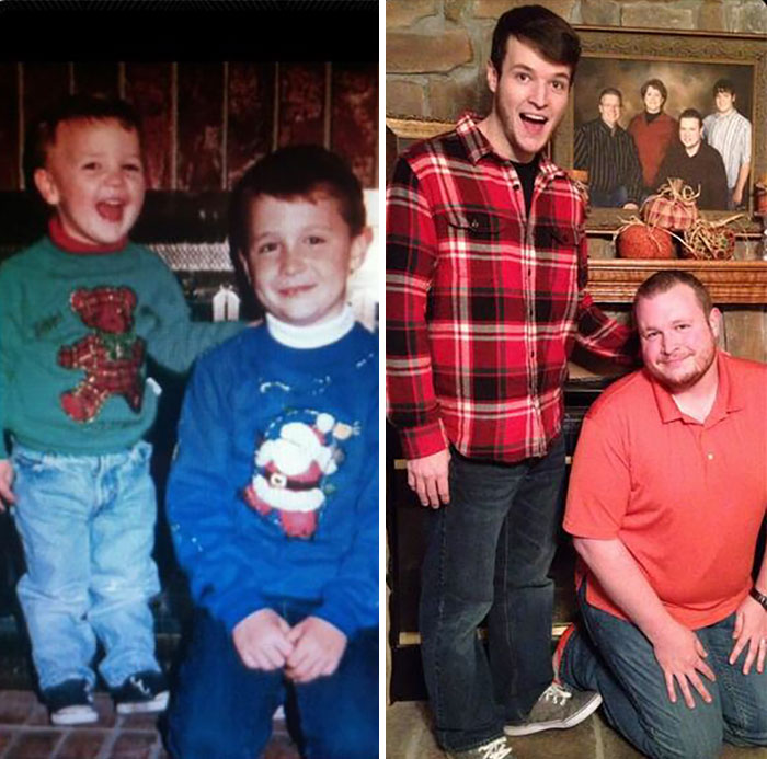 193 Siblings Who Hilariously Recreated Their Childhood Photos 193 Siblings Who Hilariously Recreated Their Childhood Photos
